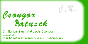 csongor matusch business card